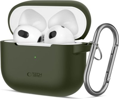 Tech-Protect TECH-PROTECT SILICONE HOOK APPLE AIRPODS 3 OLIVE GREEN