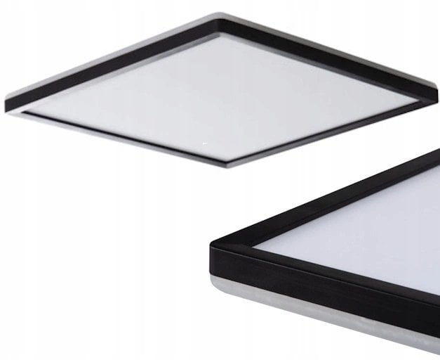 Lampa sufitowa Kanlux Plafoniera LED AZPO 12,3W-NW-L-B IP54 kwadratowa 1130lm 4000K barwa neutralna czarny 31507