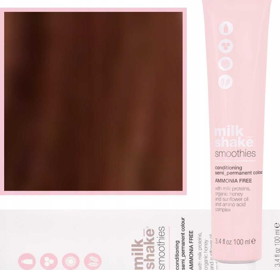 Milk Shake Milk Shake, Smoothies, Ammonia-Free, Semi-Permanent Hair Dye, 6.436CG Dark Copper Golden Blond, 100 ml For Women