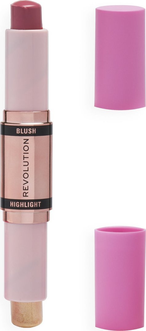 Makeup Revolution Blush & Highlight Stick Róż i Rozświetlacz w sztyfcie 4g Mauve Glow (04)