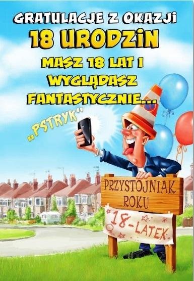 Trend Kartka okolicznościowa Urodziny 18 MF14