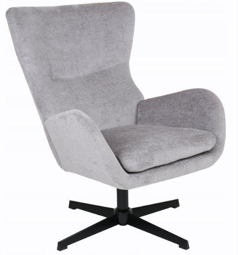 Fotel obrotowy MARTIN szary szenil wygodny wypoczynkowy do domu biura