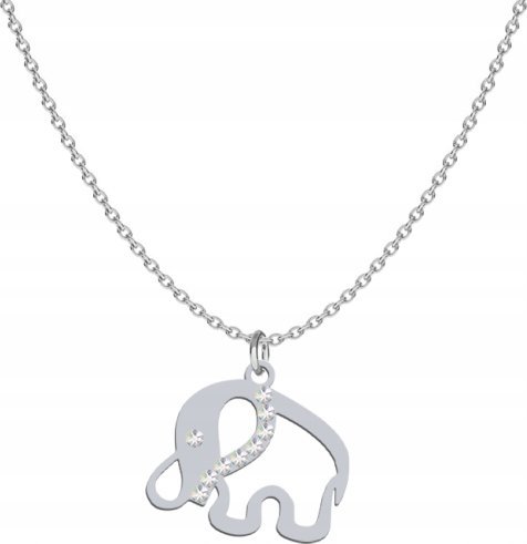 Radziszewska Jewellery Srebrny Naszyjnik SŁONIK na szczęście DEDYKACJA GR