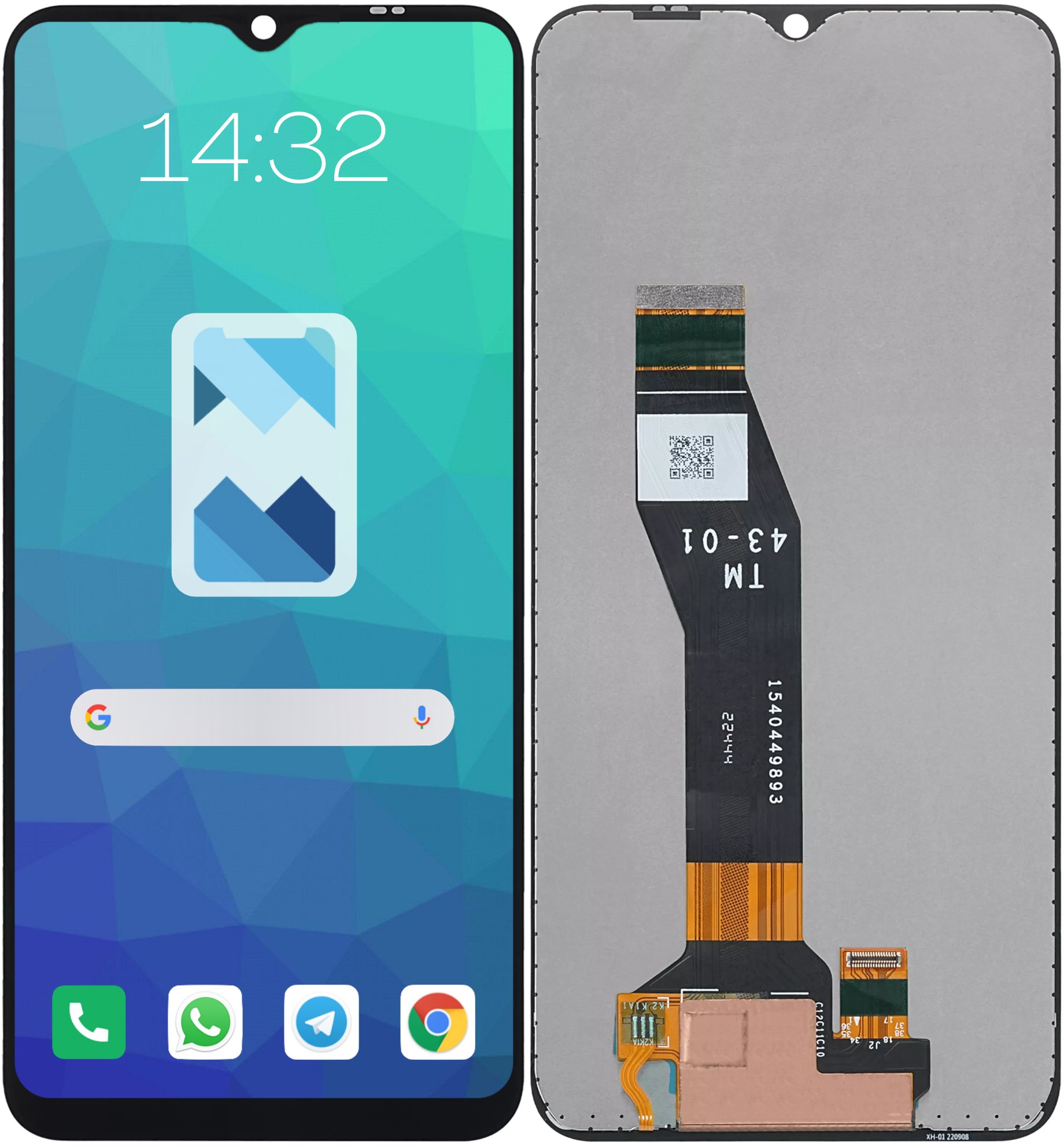 Wyświetlacz LCD Ekran Szybka do Motorola Moto E13 XT2345