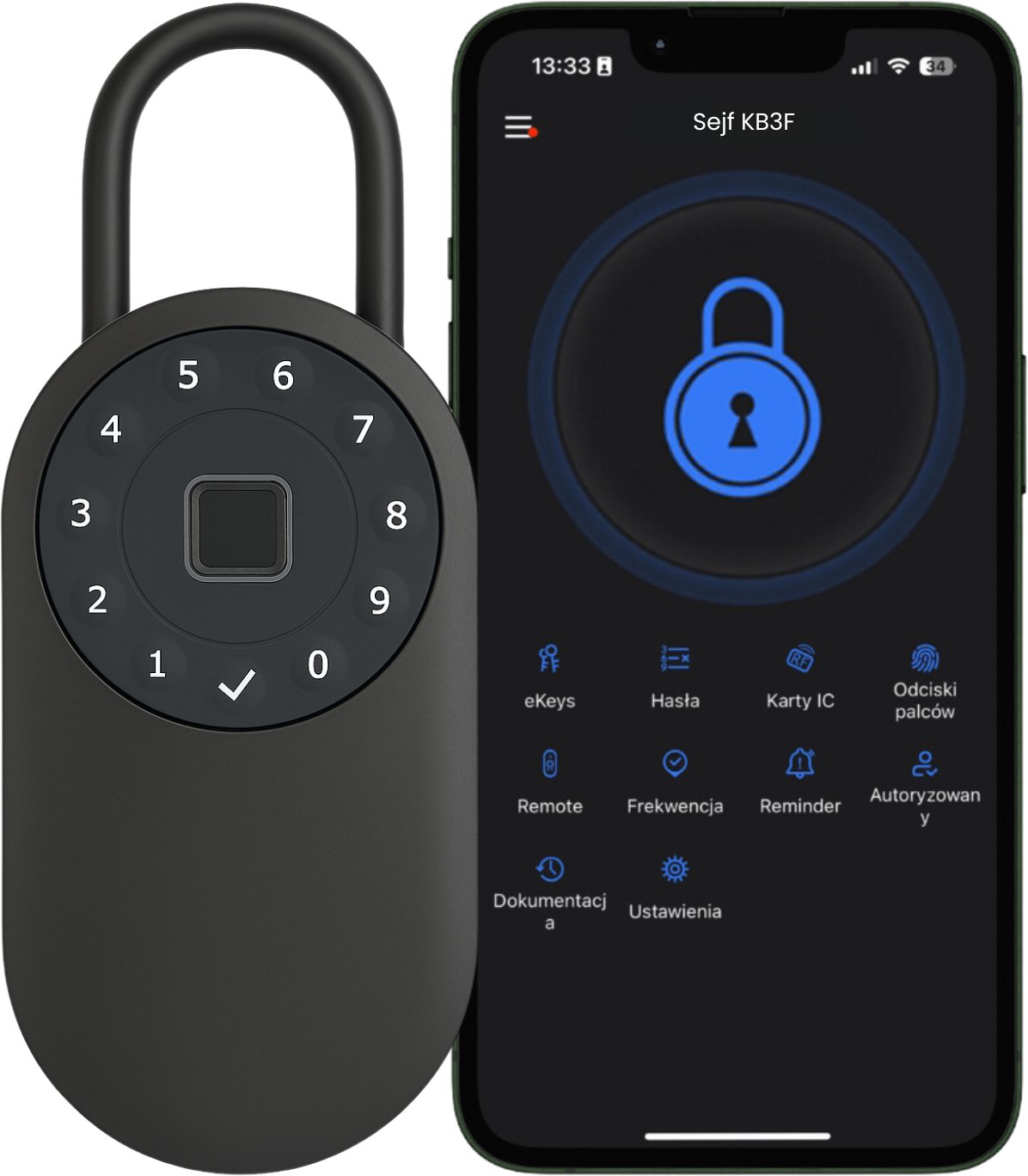 SEJF DOMOWY NA KLUCZE WIFI KASETKA SKRYTKA SMART NA KOD TTLOCK MINI ŚCIENNY