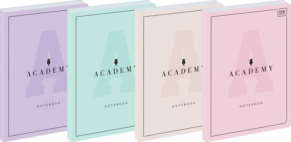 Interdruk Brulion B5/128K kratka Academy Pastel (5szt)