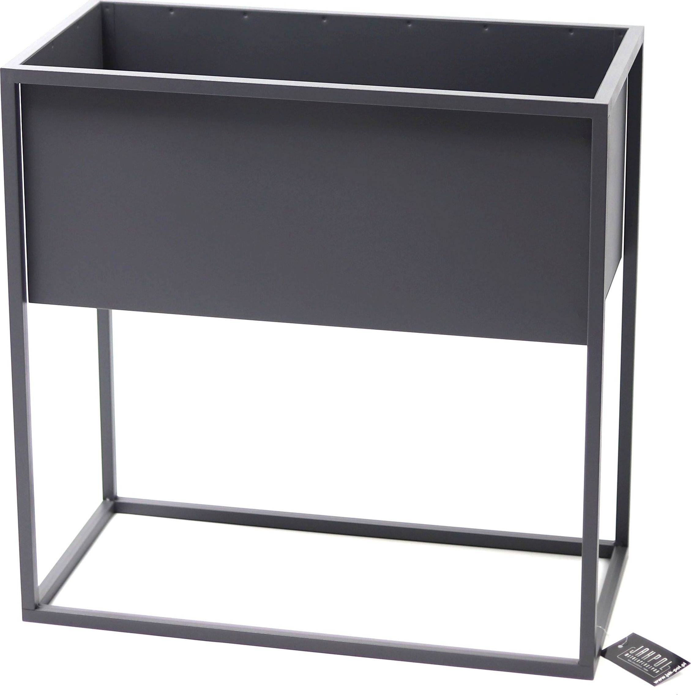 Jakpoldesign Kwietnik Metalowy Stojak CUBO 60x60x30cm szary skrzynka loft 05-14/S