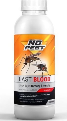 NO PEST Oprysk na Komary 1l Preparat Koncentrat Środek do Opryskiwania Pryskania na Komary Muchy Meszki Owady
