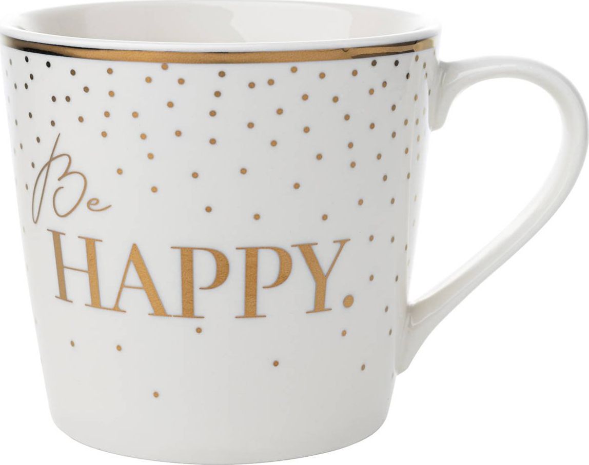 Fl1 Kubek ceramiczny Florina Gold Happy 400ml