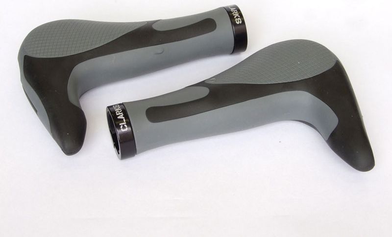 Clarks Chwyty kierownicy CLARK'S CE205 LOCK-ON ergonomiczne gumowe końcówki czarne