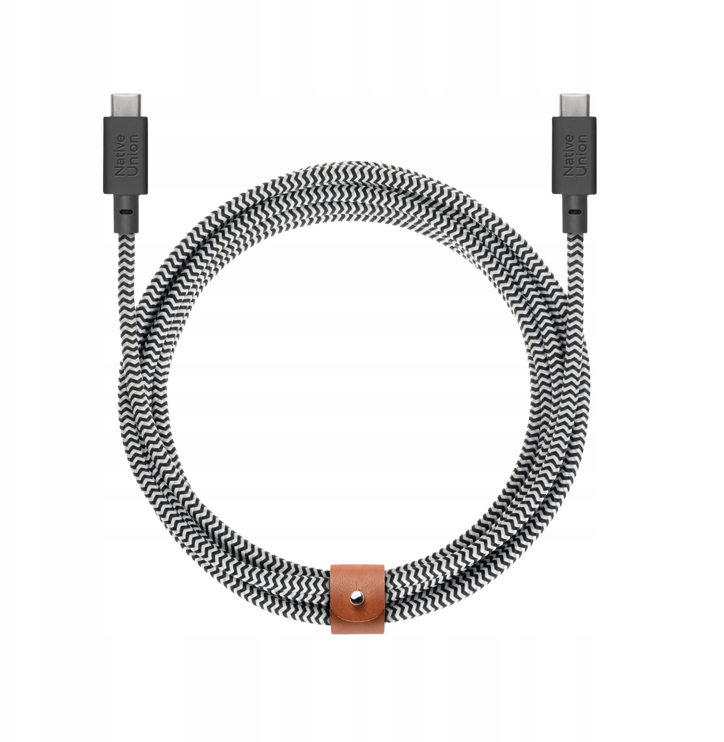Kabel USB Native Union USB-C - USB-C 3 m Czarny (BELT-XL-C-ZEB-3-NP)