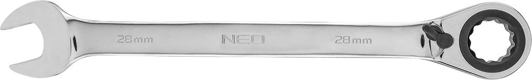 Neo Klucze oczkowe (Klucz płasko-oczkowy z grzechotką i przełącznikiem 28 mm)