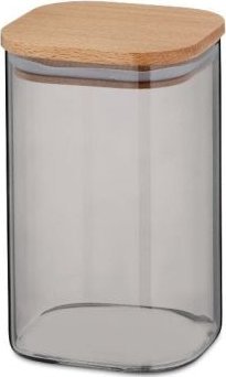 Kela Pojemnik kuchenny, szkło borokrzemowe/drewno bukowe, 10 x 10 x 16 cm, 1,1 l / Kela