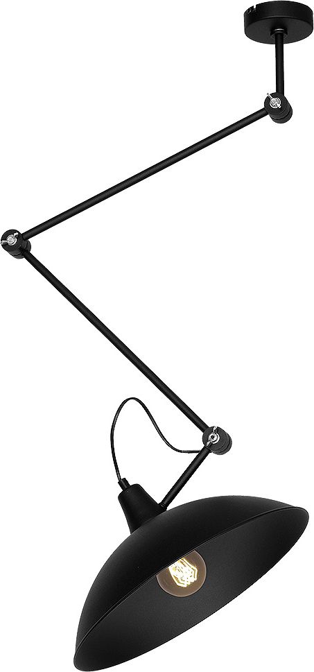Lampa wisząca Aldex Plafon lampa oprawa sufitowa Aldex Melos 1x60W E27 czarna 808PL/G1 - 808PL/G1