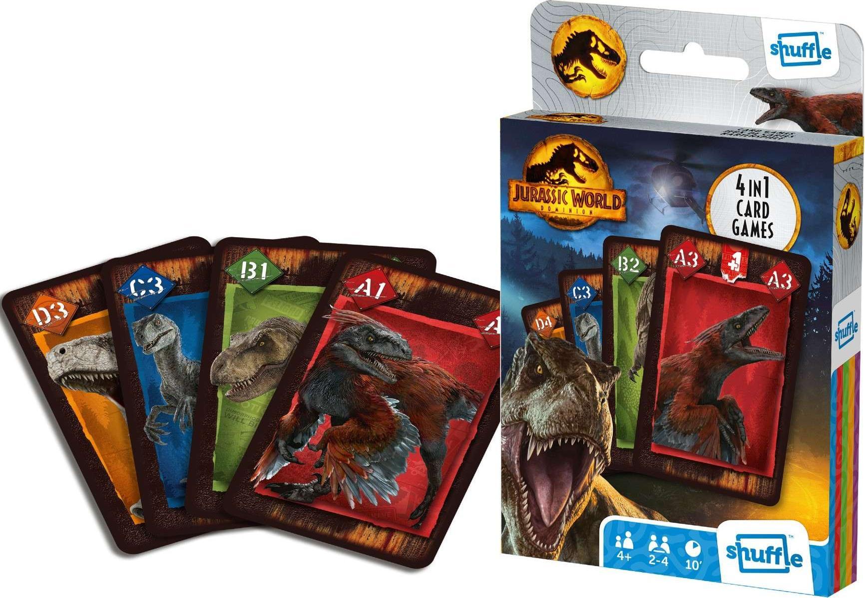 Cartamundi Karty do gry Jurassic World 4w1