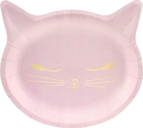 Party Deco talerzyki Kotek, 22x20cm, 6 sztuk uniwersalne (36506)