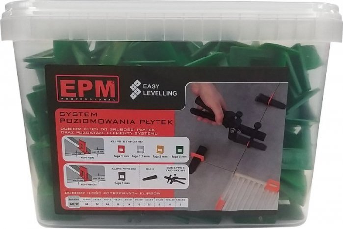 EPM SYSTEM UKŁADANIA PŁYTEK EASY LEVELING 200 KLIPSÓW 3MM (1 OP)