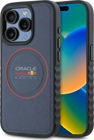 Red Bull RBHMP15X24PUILVR iPhone 15 Pro Max 6.7" hardcase navy blue/navy Leather Red Ring MagSafe