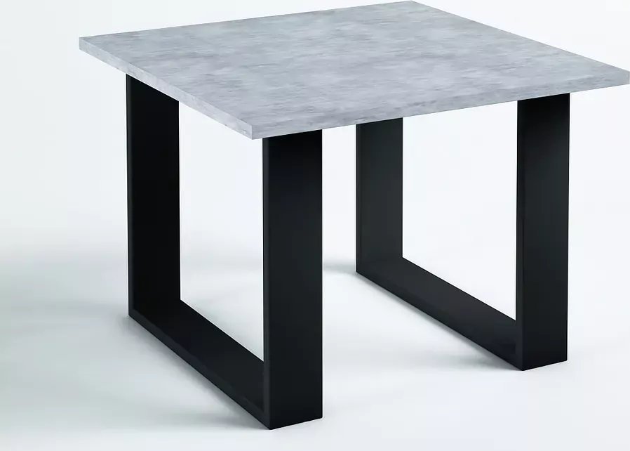 Elior Stolik kawowy z czarnym stelażem i szarym blatem - Toshi 3X