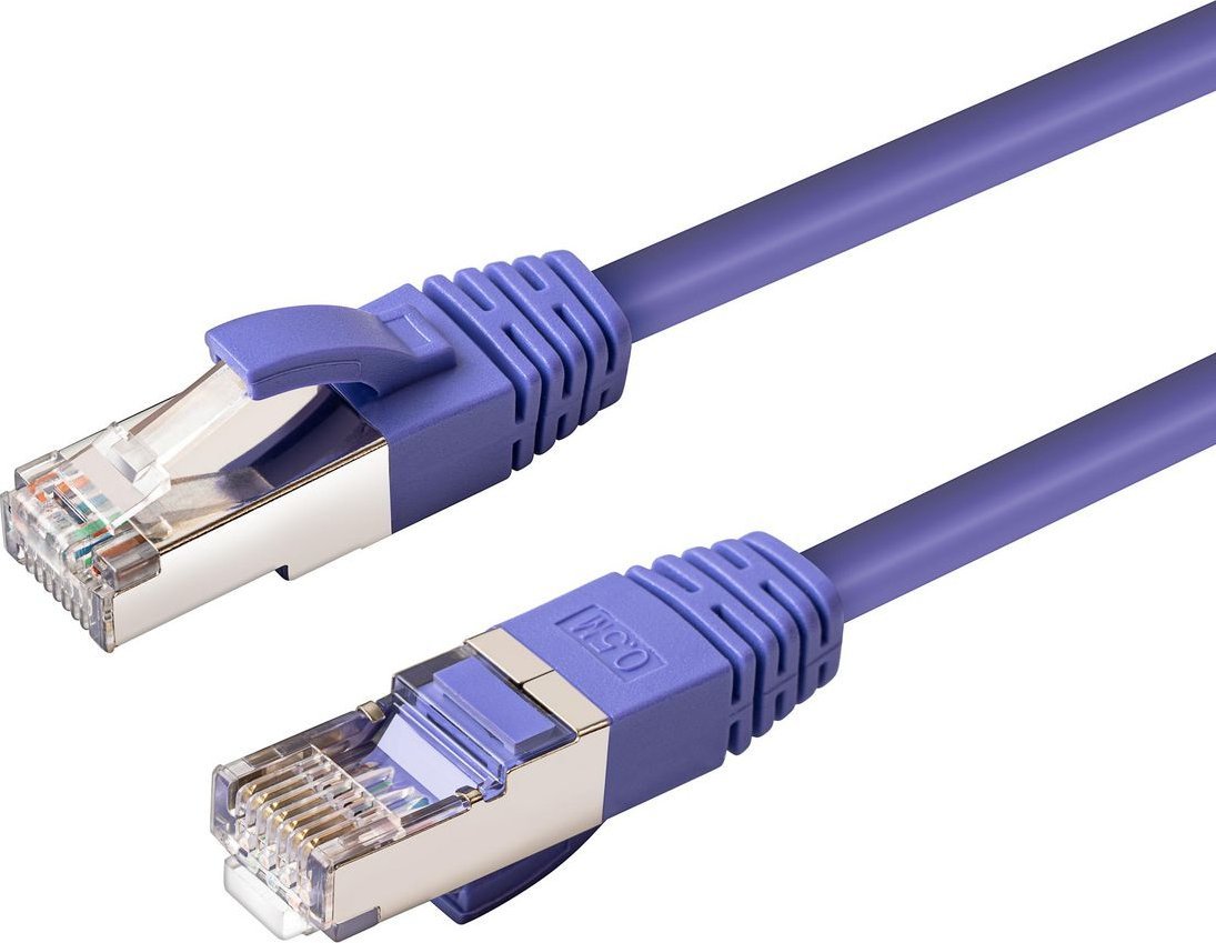 MicroConnect CAT6A S/FTP 0.5m Purple LSZH