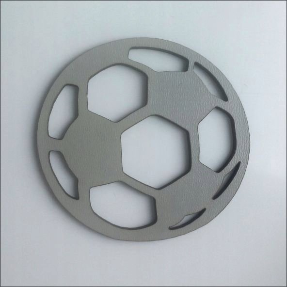 naSciane Piłka nożna, ozdoba na ścianę, 3D, szara, 5 sztuk