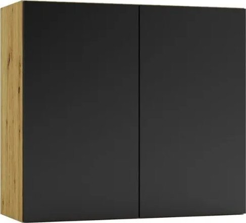 Stolkar Szafka kuchenna wisząca ISABEL W80 czarny mat/dąb artisan STOLKAR