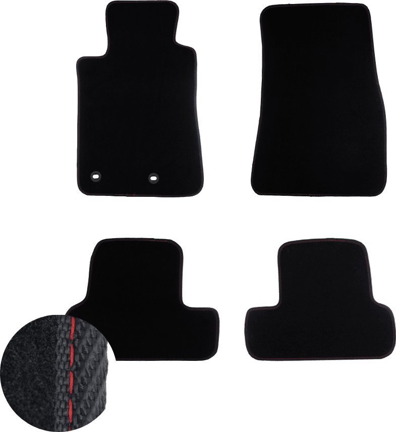 Dywaniki samochodowe welurowe Premium, 4 szt.