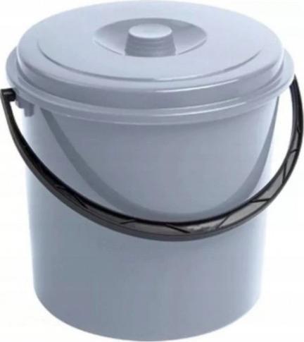 Galicja Wiaderko gospodarcze z pokrywką szare 10l Curver