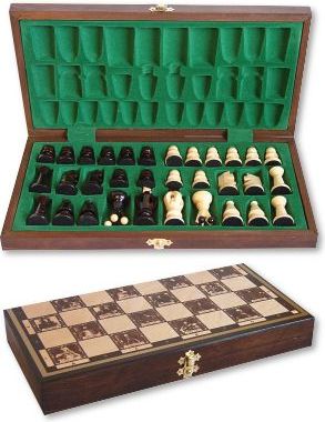 Filipek Drewniane Szachy Królewskie 35 cm