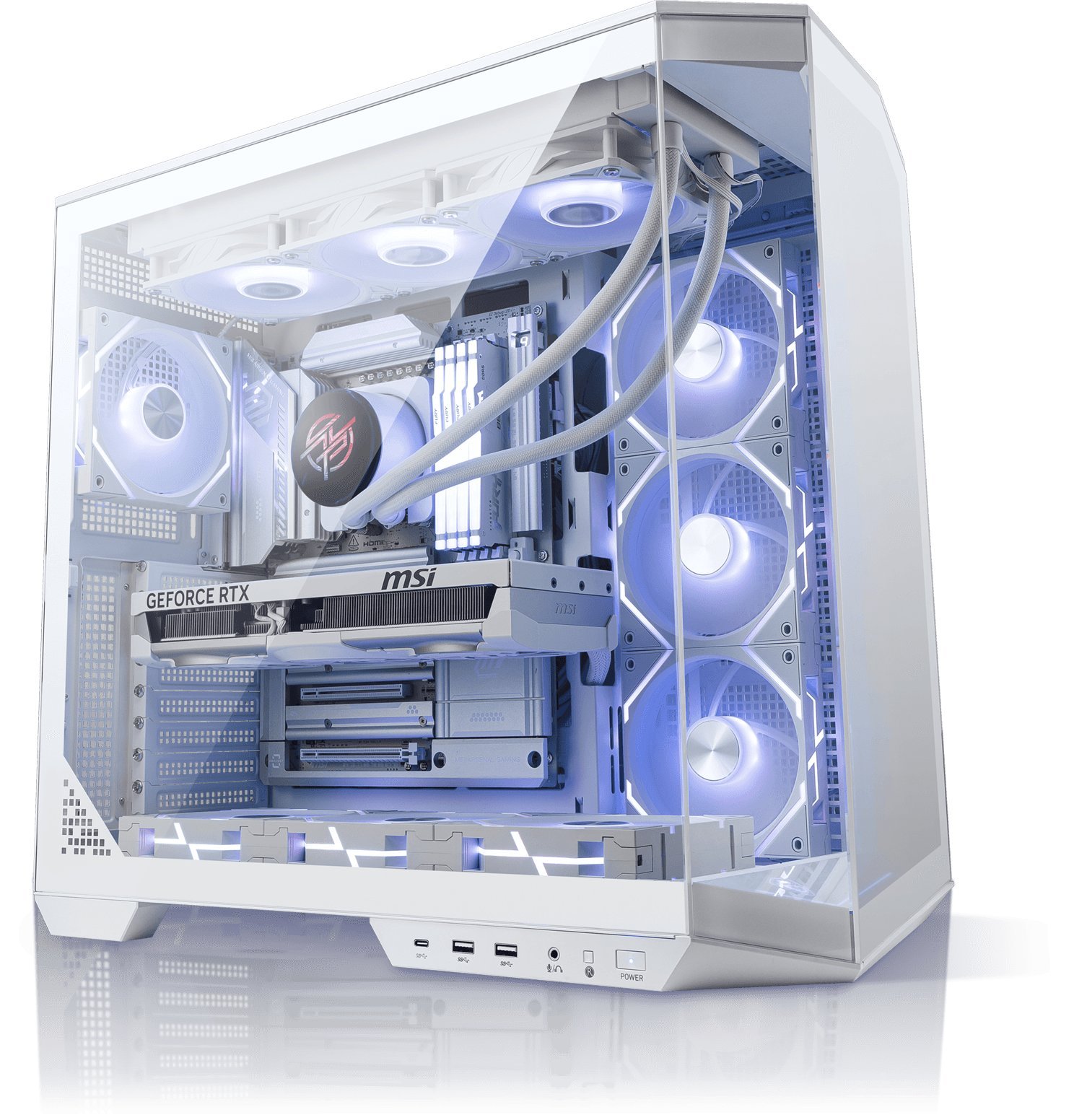 Komputer Game X Powered By MSI Project Zero, Ryzen 5 9600X, 32 GB, RTX 5070 Ti, 1 TB M.2 PCIe Windows 11 Home