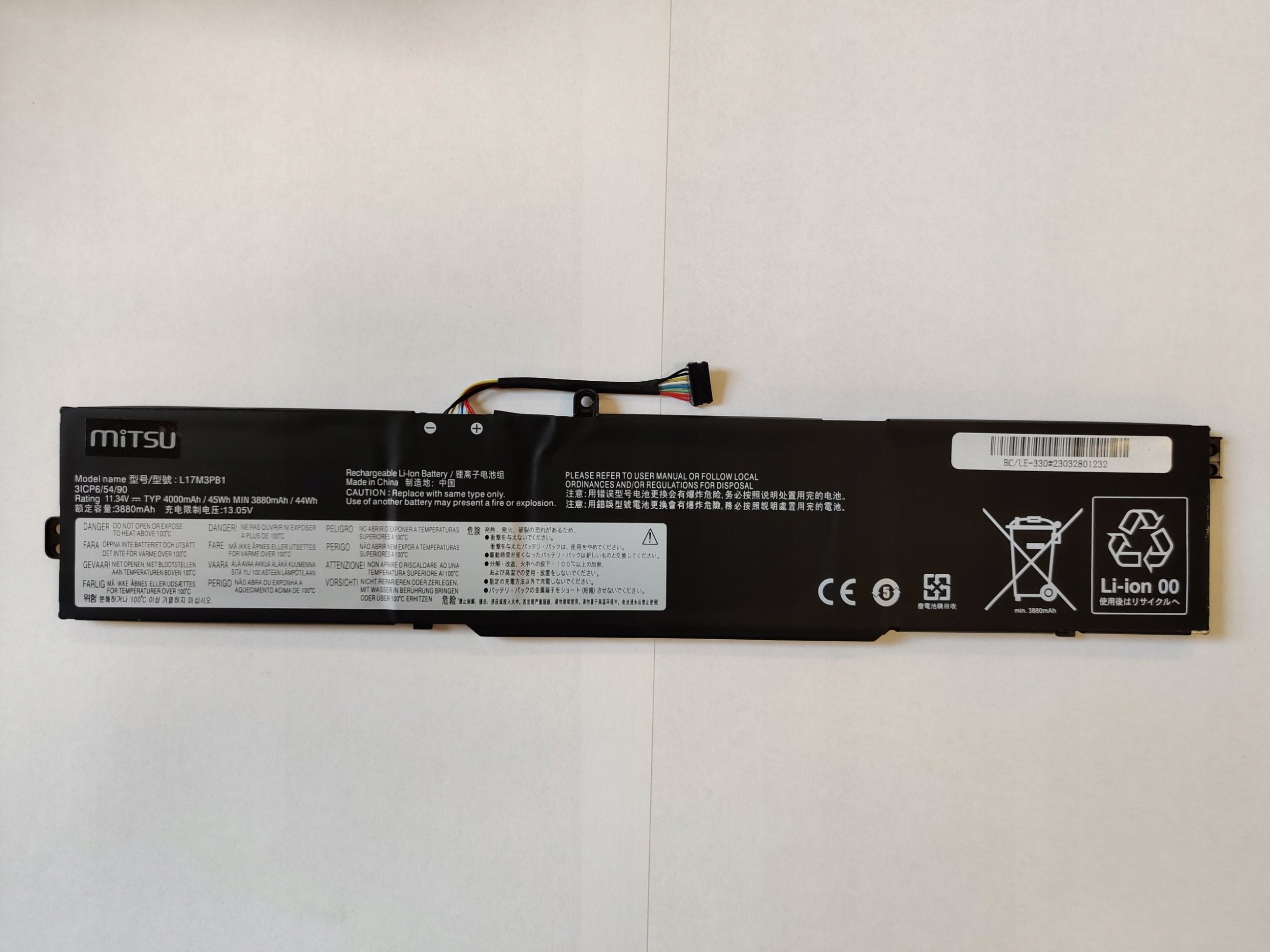 Bateria Movano Bateria L17M3PB1 do Lenovo IdeaPad 330-15ICH 17ICH