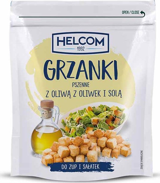 Helcom Helcom Grzanki pszenne z oliwą z oliwek i solą 100 g