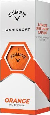 CALLAWAY morele Matowe piłki golfowe CALLAWAY SUPERSOFT (pomarańczowe)