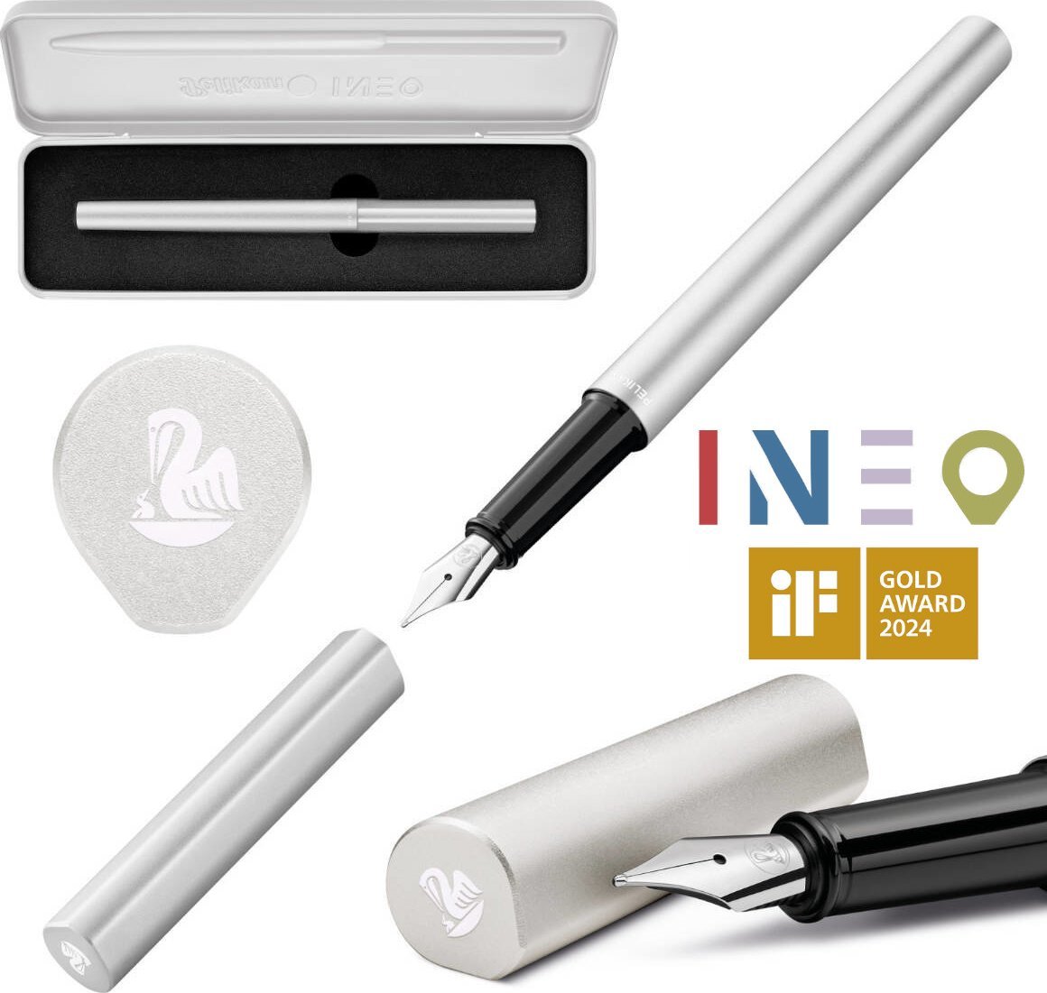 Pelikan Pióro wieczne metalowe INEO P6 Clearing Breeze metalow etui prezent PELIKAN