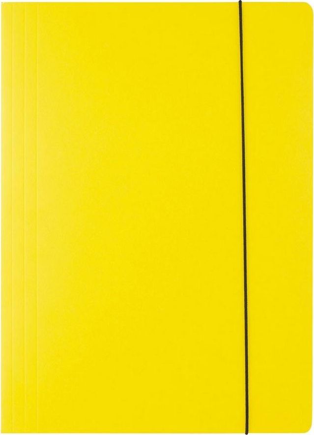 D.Rect Teczka kartonowa z gumką A4 żółta