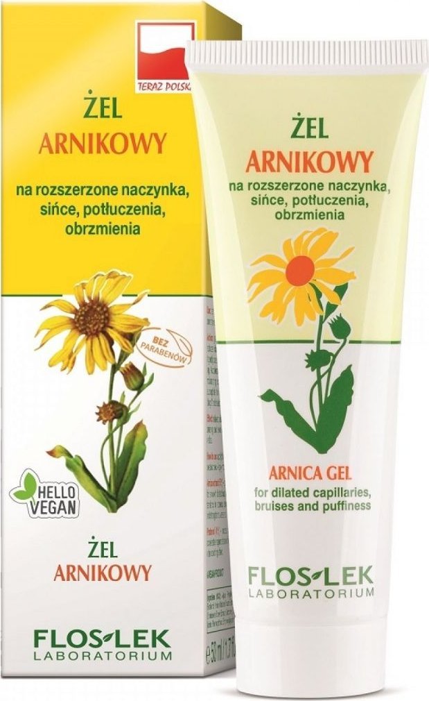 Floslek Żel arnikowy na rozszerzone naczynka, sińce, potłuczenia, obrzmienia 50 ml