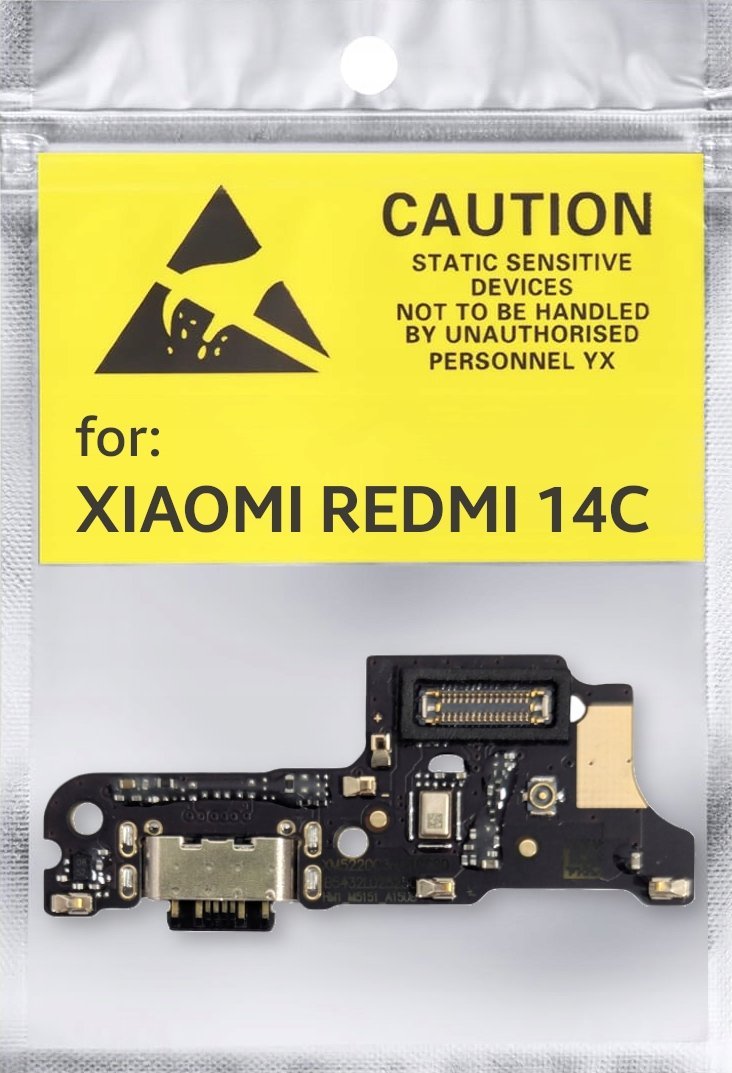 ORYGINAŁ OEM PŁYTKA GNIAZDO ŁADOWANIA USB ZŁĄCZE DO XIAOMI REDMI 14C