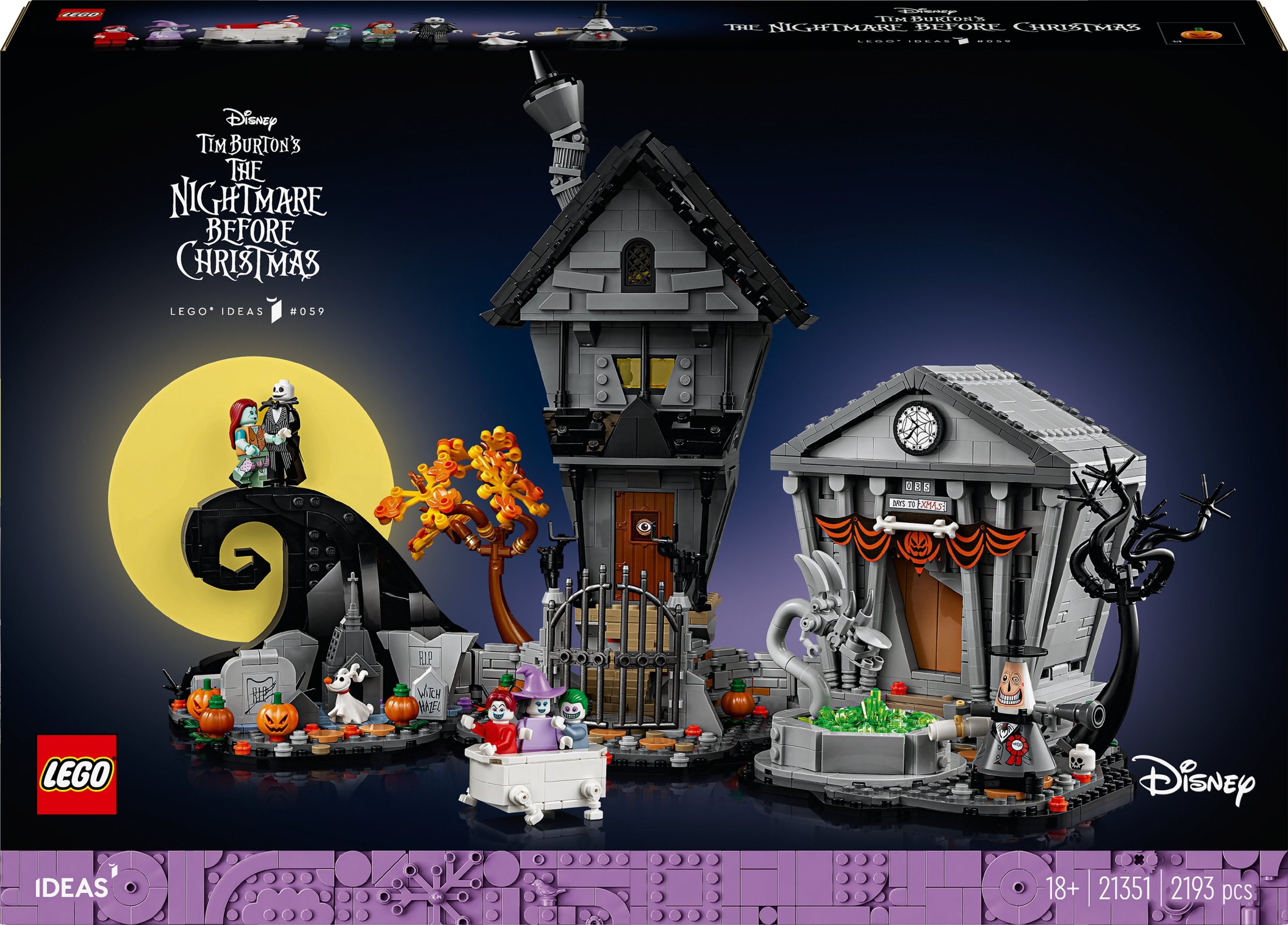 LEGO Ideas Disney: Miasteczko Halloween Tima Burtona (21351)