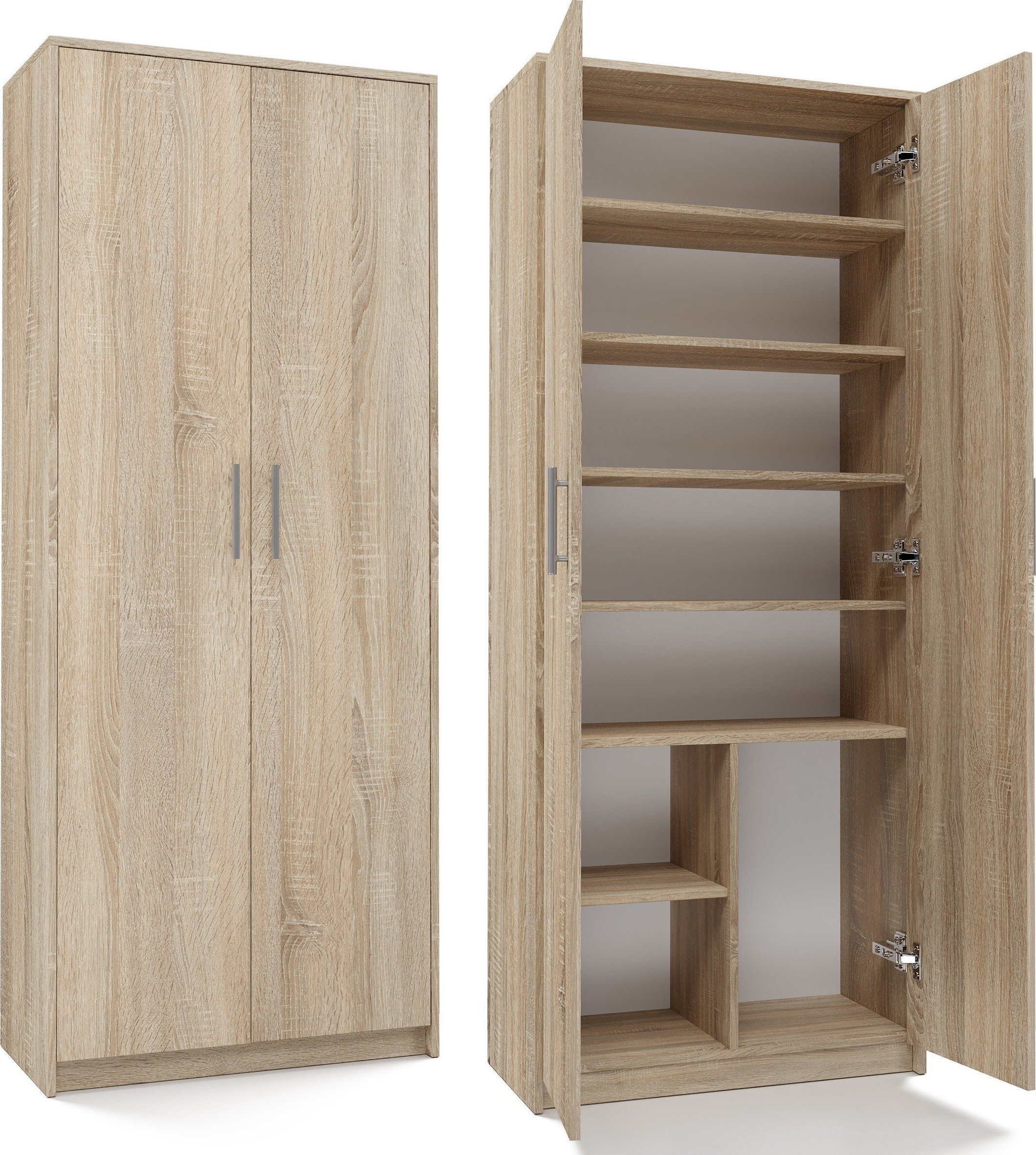 Topeshop REGAŁ BIUROWY SALON BIURO DRZWI OLIV 2D DĄB SONOMA