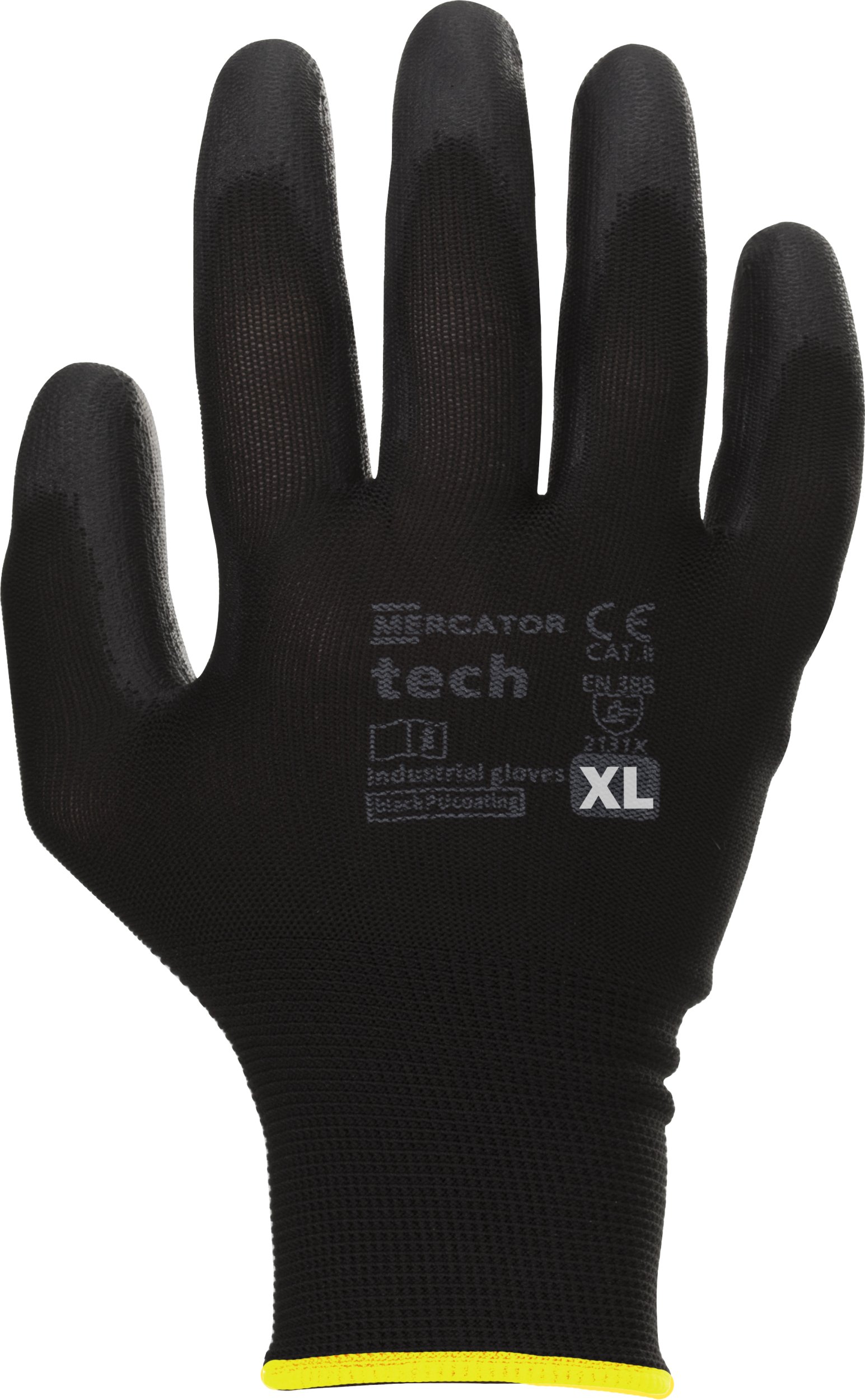 Rękawice Robocze MERCATOR Tech Black+Black PU - 1 Para (10 - XL)