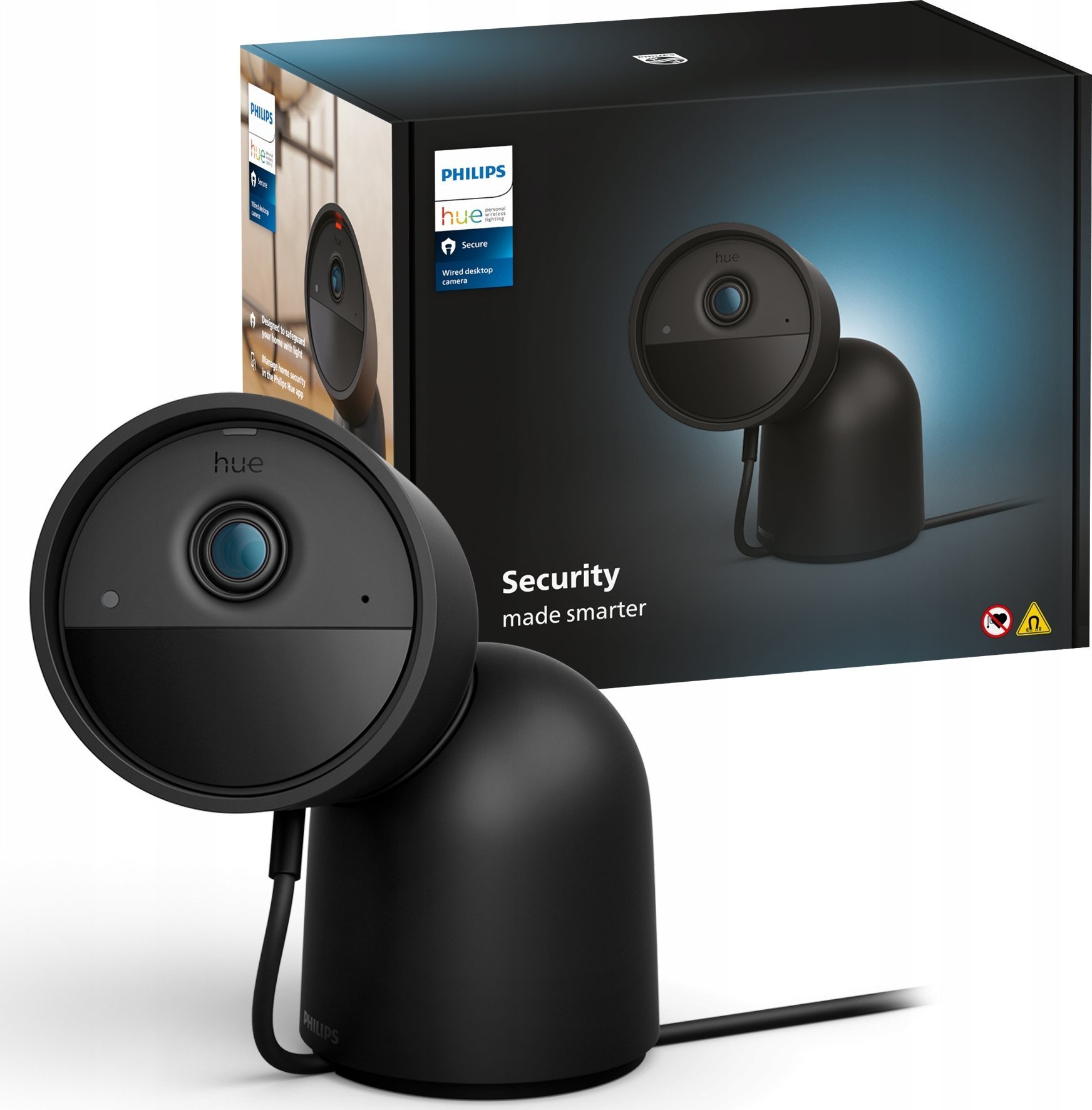 Kamera IP Philips Philips Hue | Secure Wired Desktop Camera | Bullet | IP65 | Black