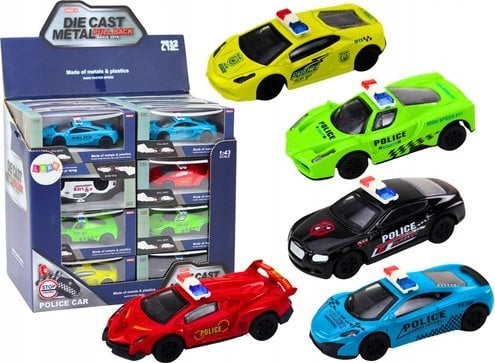 LeanToys Autko Resorak Policyjny 1:43 Metalowy Napęd Gumowe Koła