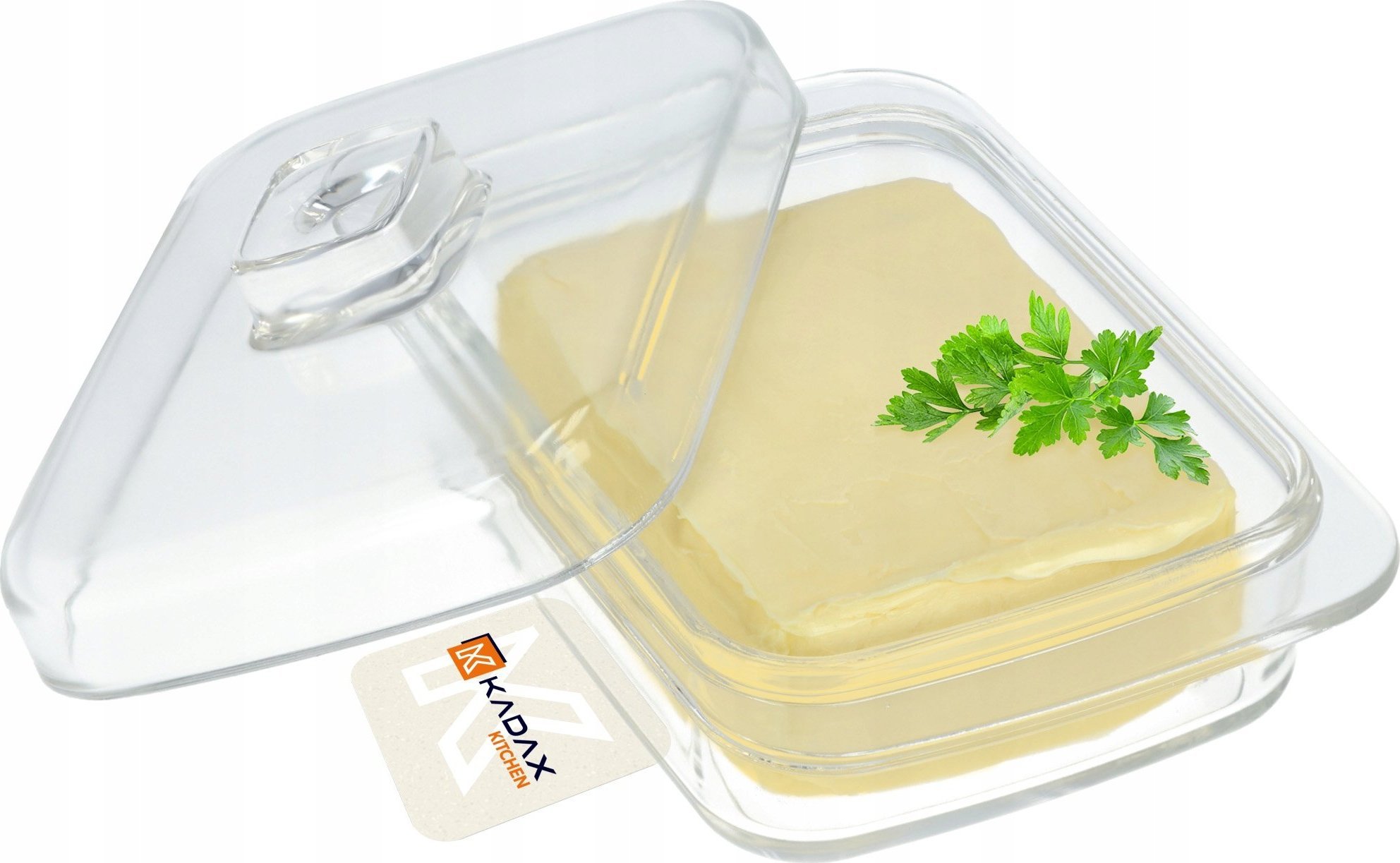 Maselniczka Kadax Szklana Maselnica Maselniczka Z Pokrywą Pojemnik