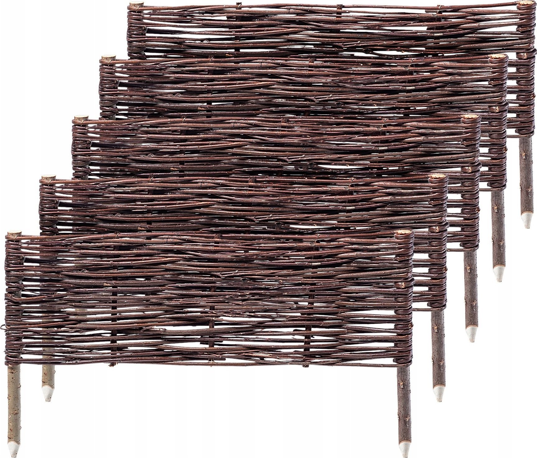 Kadax Palisada Ogrodowa 60x30cm Płotek Wiklinowy 5szt