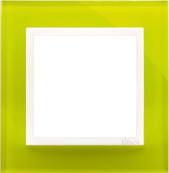 Kontakt-Simon Ramka pojedyncza Simon 54 szklana limonkowy sorbet (DRN1/90)