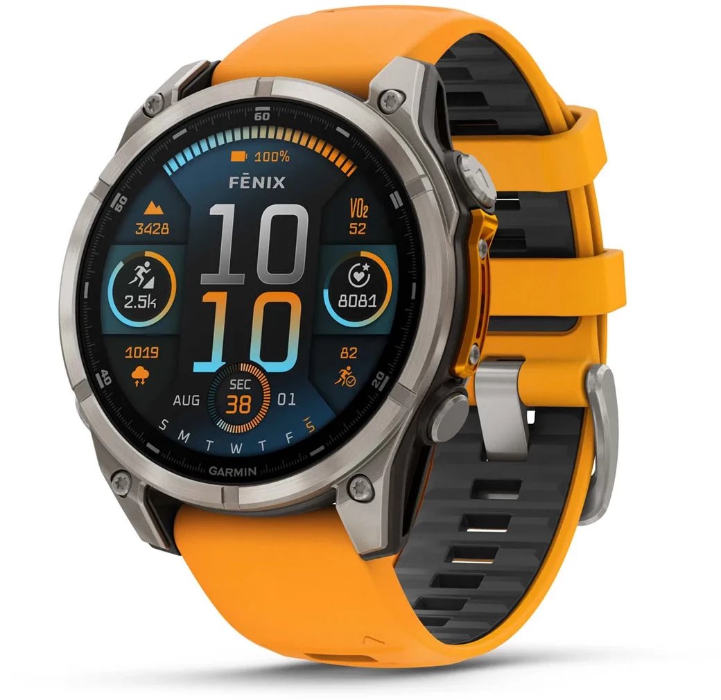 Zegarek sportowy Garmin Fenix 8 AMOLED Żółty (010-02904-11)
