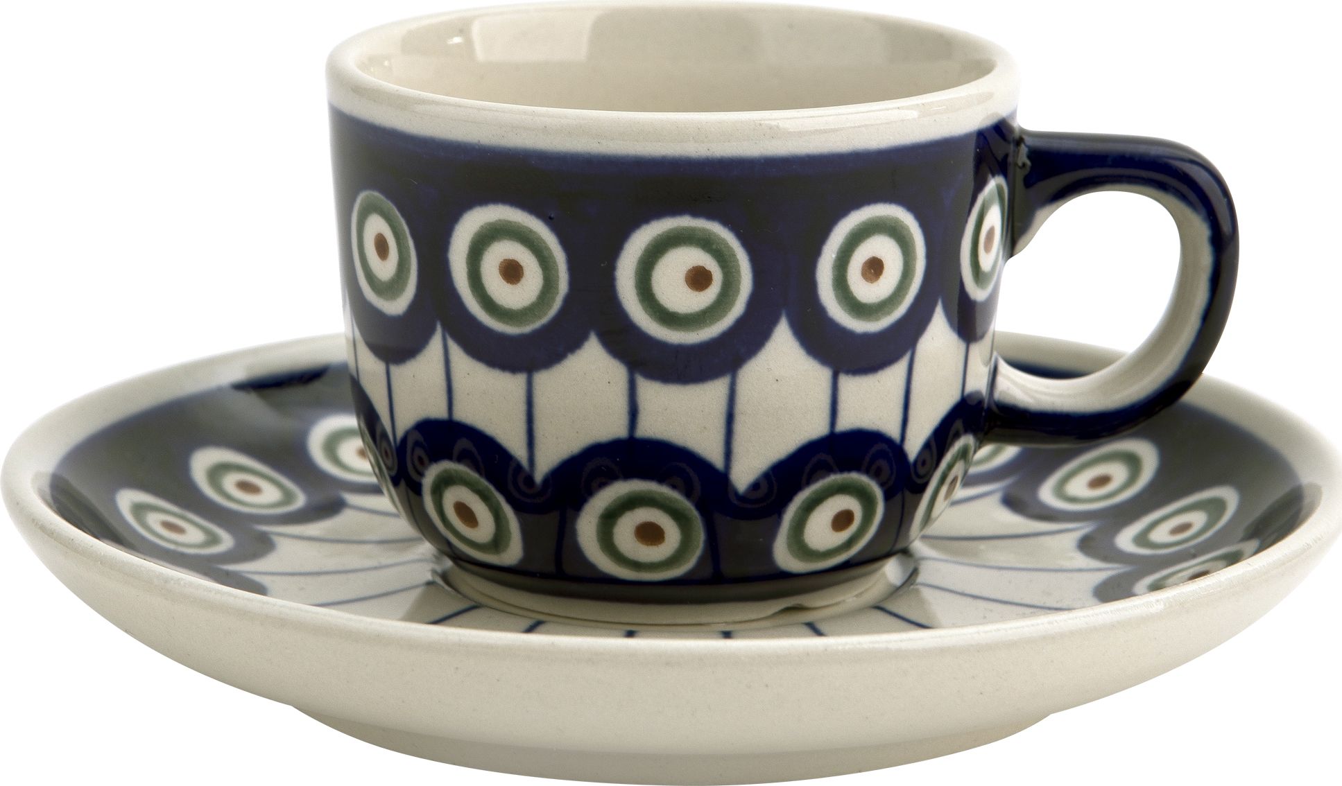 Bolesławiec Filiżanka ze spodkiem GU-1080710 Bolesławiec 120 ml