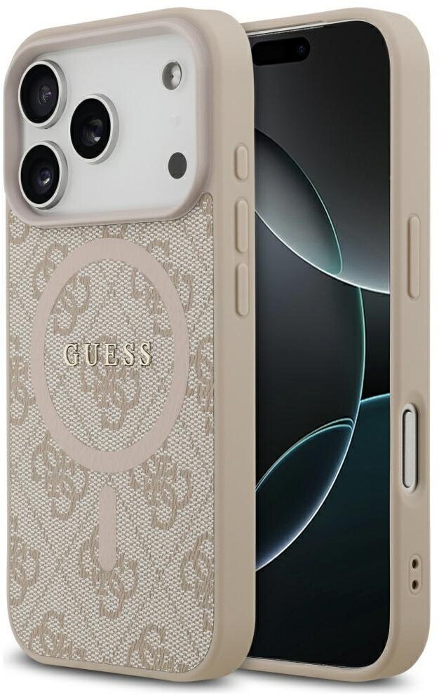 Etui Guess 4G Ring Classic Logo MagSafe do iPhone 17 Pro różowy