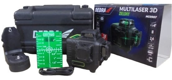 DEDRA MULTILASER 3D, ZIELONY, DIODY SHARP 3x360