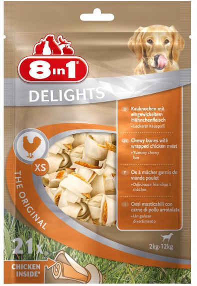 8in1 Przysmak 8in1 Delights Bones XS - Torebka 21 szt.